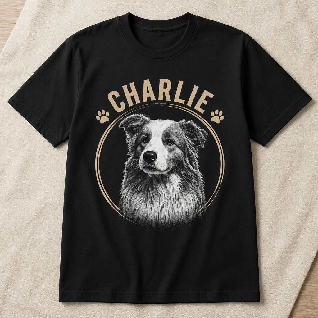 Custom Pet Portrait Name Tee – Arched Badge - Personalized T-shirt 87444960-2b99-466a-9d01-d11802516e45.png