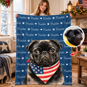 250 Years Of Freedom Funny Custom Dog Photo Portrait Gifts - Personalized Blanket 874451ae-9f09-4c2d-8b22-0e9e2be1980a-Banner-3.jpg