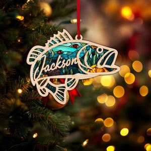 Personalized Fishing Layered Wood Ornament, Custom Fishing Christmas Tree Ornament, Bass Fish Ornament, Xmas Gift for Dad, Husband,Fisherman 8745427a-ecb9-4459-b45d-6903d1324db1-4.jpg