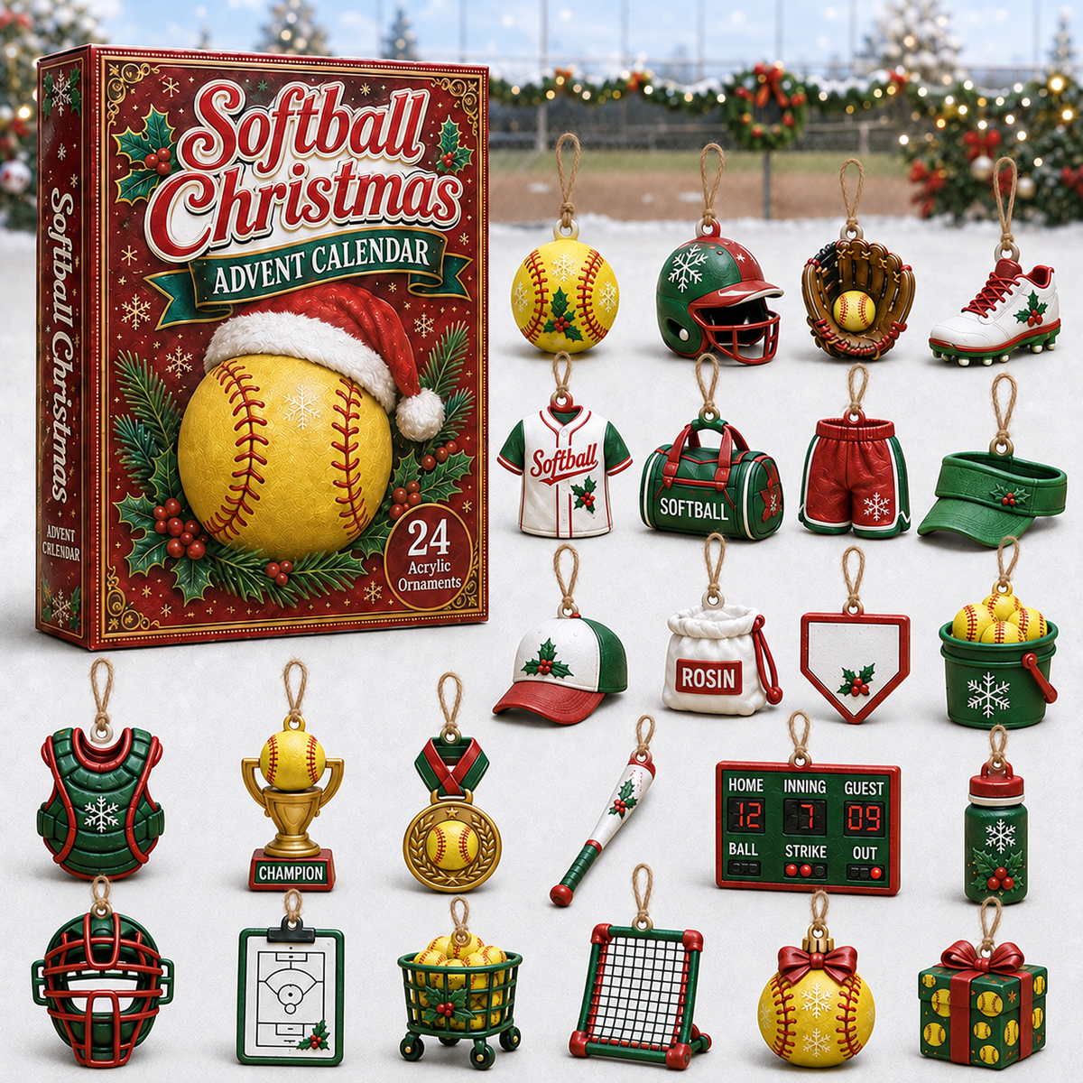 Softball Christmas Advent Calendar 2026 - 24-Day Festive Countdown, Acrylic Charms Blind Box - Gift For Softball Lovers 8770c401-8196-430f-853d-7c8413ba8e4c-softball-box-charms.png