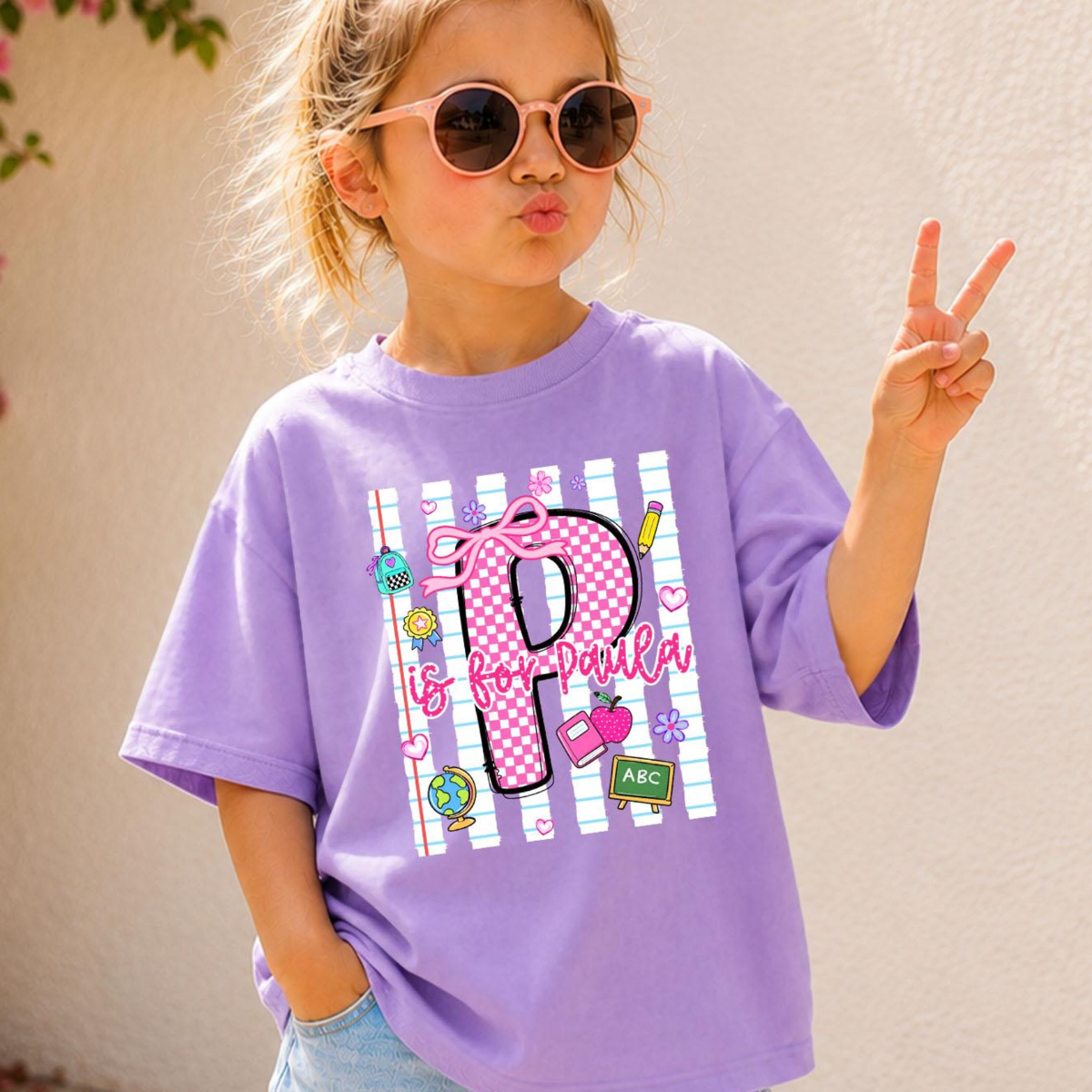 Custom Alphabet Name Letter Shirt, Coquette Bow Shirt, First Day of School Gift, Preschool Kindergarten T-Shirt, Back To School Toddler Tee 8777331c-4f78-4958-b155-6526b114954a-4.png