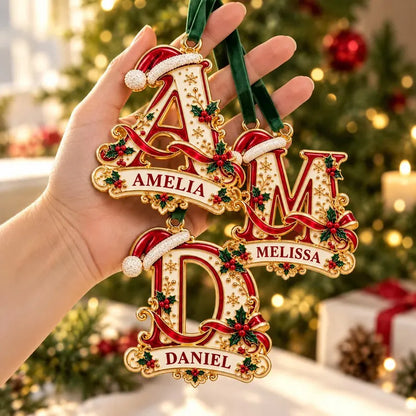Personalized Christmas Ornament, Initial Letter Ornament, Monogram Name Christmas Tree Decor, Gift for Her, Stocking Stuffer 879f00ed-b603-4071-b7a6-ece364b9a75e-drtgyi-4-.webp