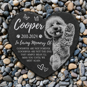 Personalized Photo Pet Memorial Stone: Engraved Dog Remembrance Gift