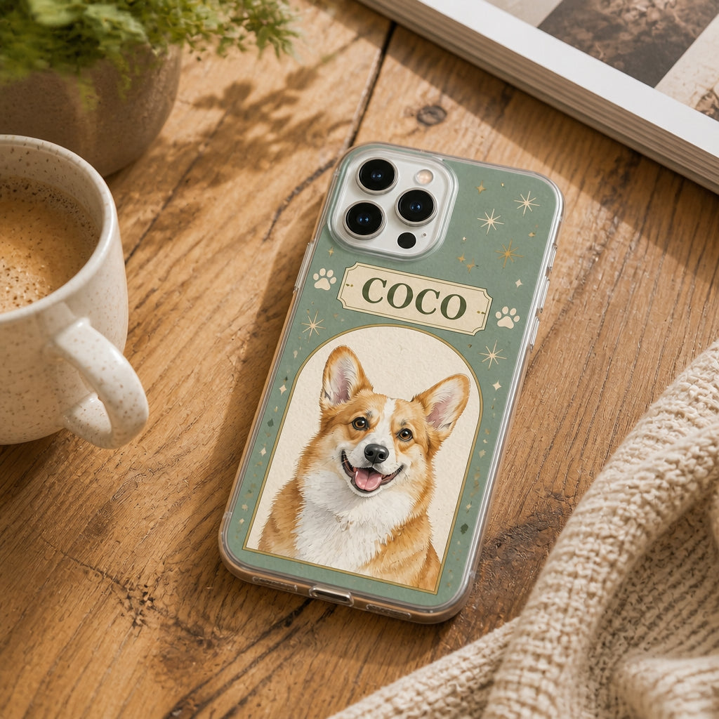 Custom Pet Portrait Phone Case with Name – Mid‑Century Arch Series - Personalized Phonecase 87ae822f-c212-4fcf-8a8c-8d9db1c5a205.jpg