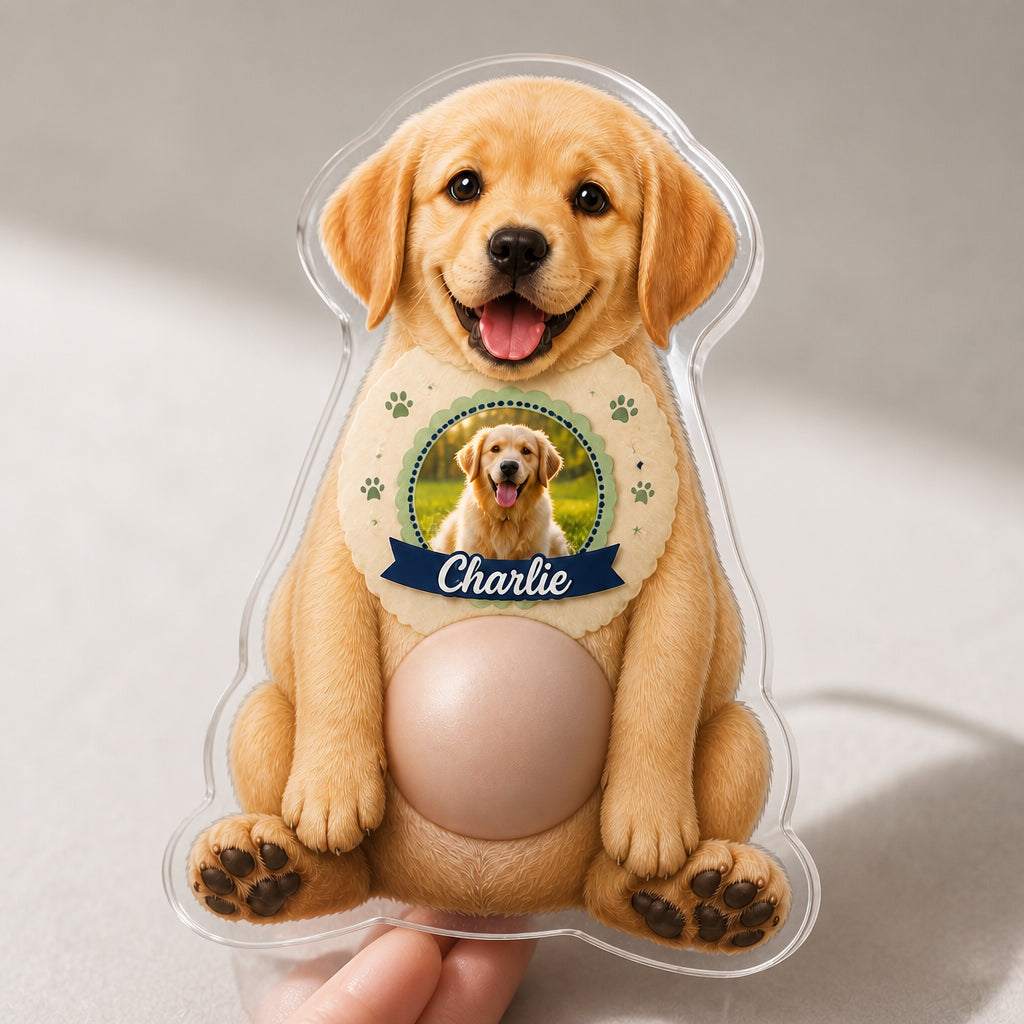 Custom Pet Photo + Name Fridge Magnet - Personalized Acrylic Refrigerator Magnet - Soft Rubber Belly 87d1587b-9726-407d-82e0-6453e40f5ae3.jpg
