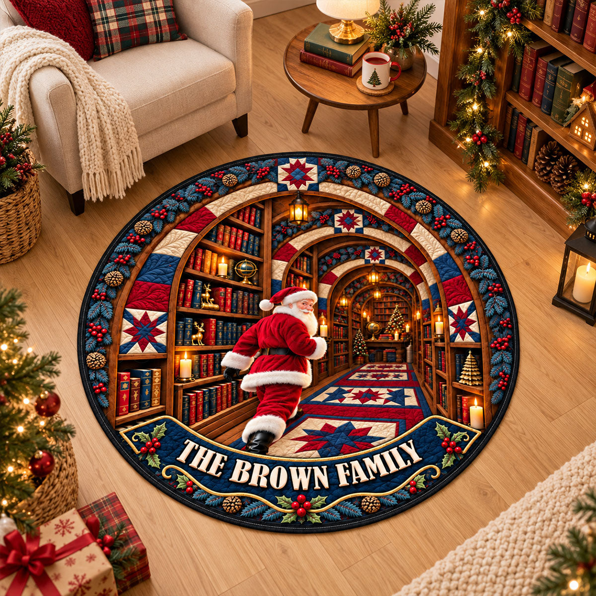 Welcome To The Secret Library 3D Illusion Quilted Rug - Personalized Quilted Mat 87d74992-1a82-4663-9194-eac7ae097d97-3.jpg
