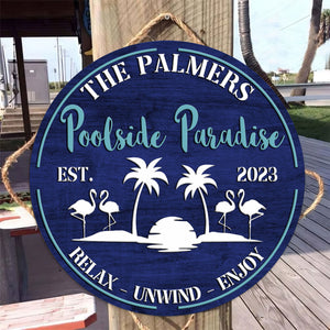 Personalized Pool Sign, Backyard Pool Decor, Personalized Pool & Patio Sign, Swimming Pool Decor, Backyard Sign, Modern Poolside Decor 87d80174-514b-45f4-af04-55763df7360f-3.jpg