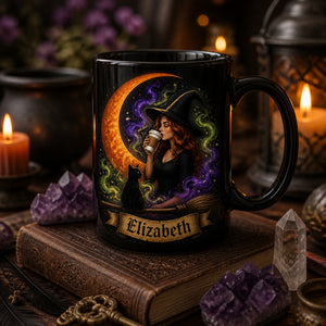 Personalized Witch Moon Cauldron Mug - Personalized Halloween Black Ceramic Witch Mug 87dd1525-be7c-4581-b25e-bfeb911a0bbd.jpg