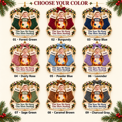 Personalized Baby’s First Christmas Ornament 2026 – Custom Photo & Name, Dear Santa I’m New Here Keepsake, Gift for New Parents 87ddfc20-1cf2-4e4b-bd58-e339a7921101-Christmas-fireplace-stocking-color-options-1.png