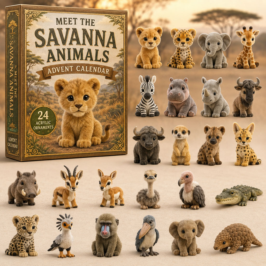 Savanna Animals Life Advent Calendar 2026 - 24-Day Festive Countdown, Acrylic Charms Blind Box - Gift For Animal Lovers 882c21e9-7ca4-4928-8af7-6441de2388bb-savanna.jpg