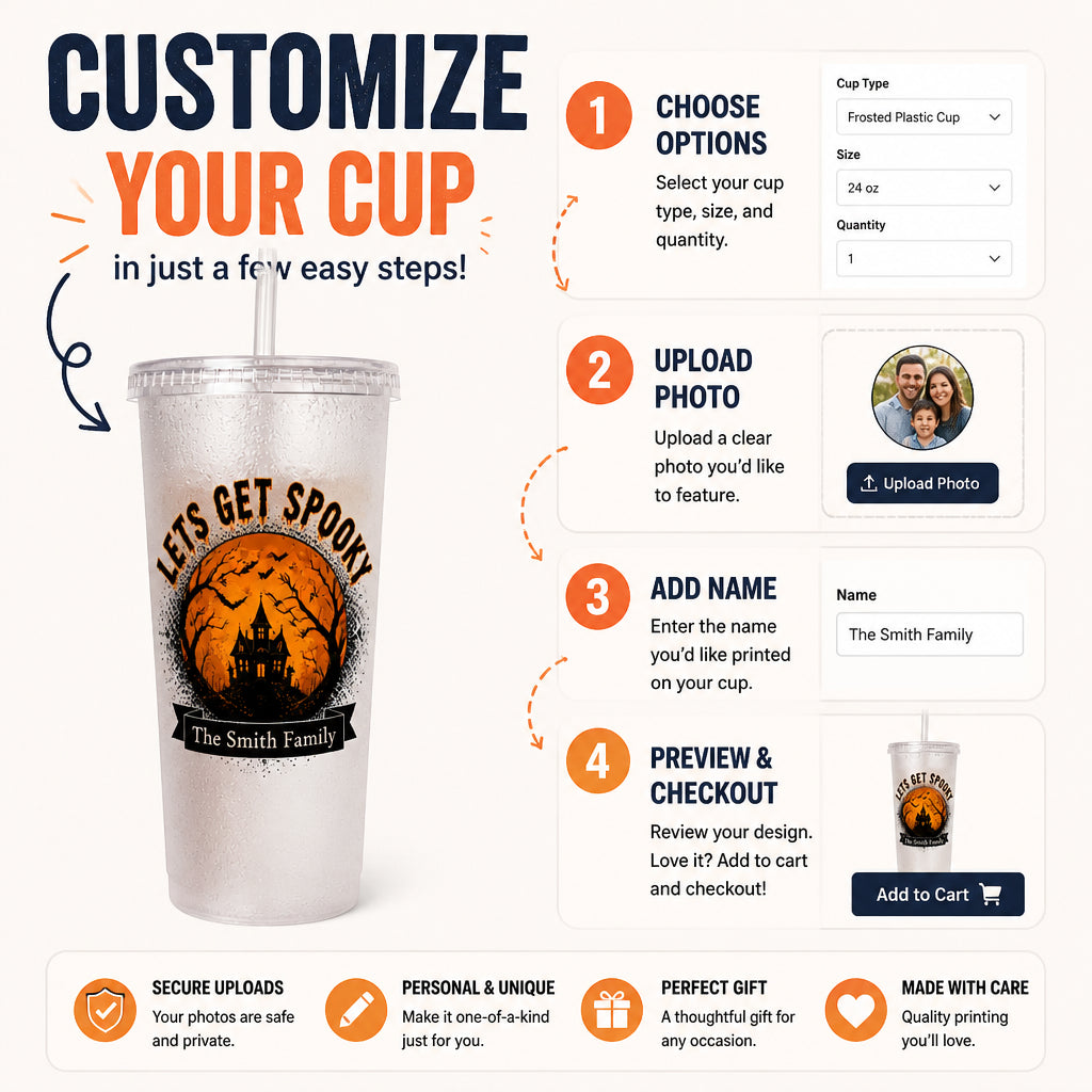 LETS GET SPOOKY Personalized Frosted Party Cup - Personalized Plastic Frosted Water Cup 883b5c70-2a36-48fc-a3bf-8ad8ce09732e.jpg