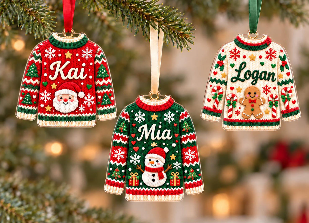 Custom Sweater Christmas Ornament With Name, Baby Name Ornament, Kids Gift 2026 Mini Sweater Letter Name Xmas Tree Decor, Family Ornament 884c9adb-aef8-4684-b4d0-2bea0ed04e59-6.jpg