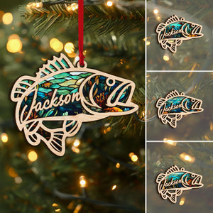 Personalized Fishing Layered Wood Ornament, Custom Fishing Christmas Tree Ornament, Bass Fish Ornament, Xmas Gift for Dad, Husband,Fisherman 88710266-e216-425a-a1dd-3980bc45d148-3.jpg
