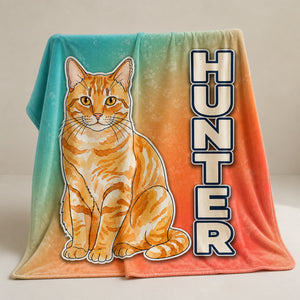 Custom Cat Portrait Name Blanket – Pop Outline Edition - Personalized Blanket 888cff72-bd4e-4c9c-be08-a06facff08c5.jpg