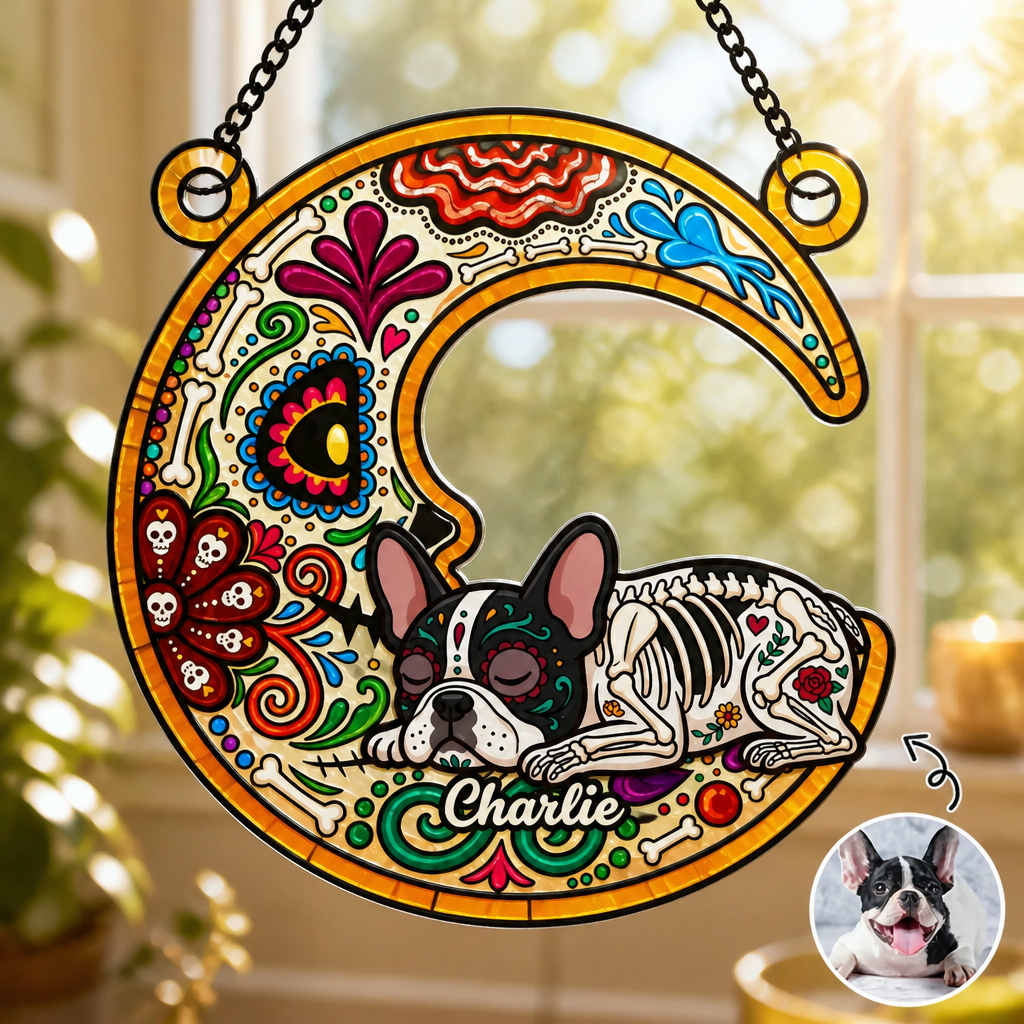 Day of the Dead Custom Pet Portrait Suncatcher - Personalized Suncatcher Ornament 88c3f831-524e-43d7-bb32-af816553846c.png