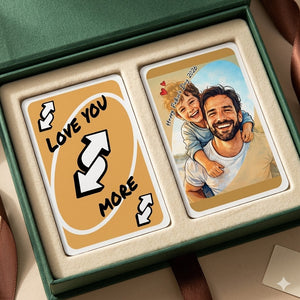 Custom UNO reverse Card for Dad, Love You More Metal Wallet Card