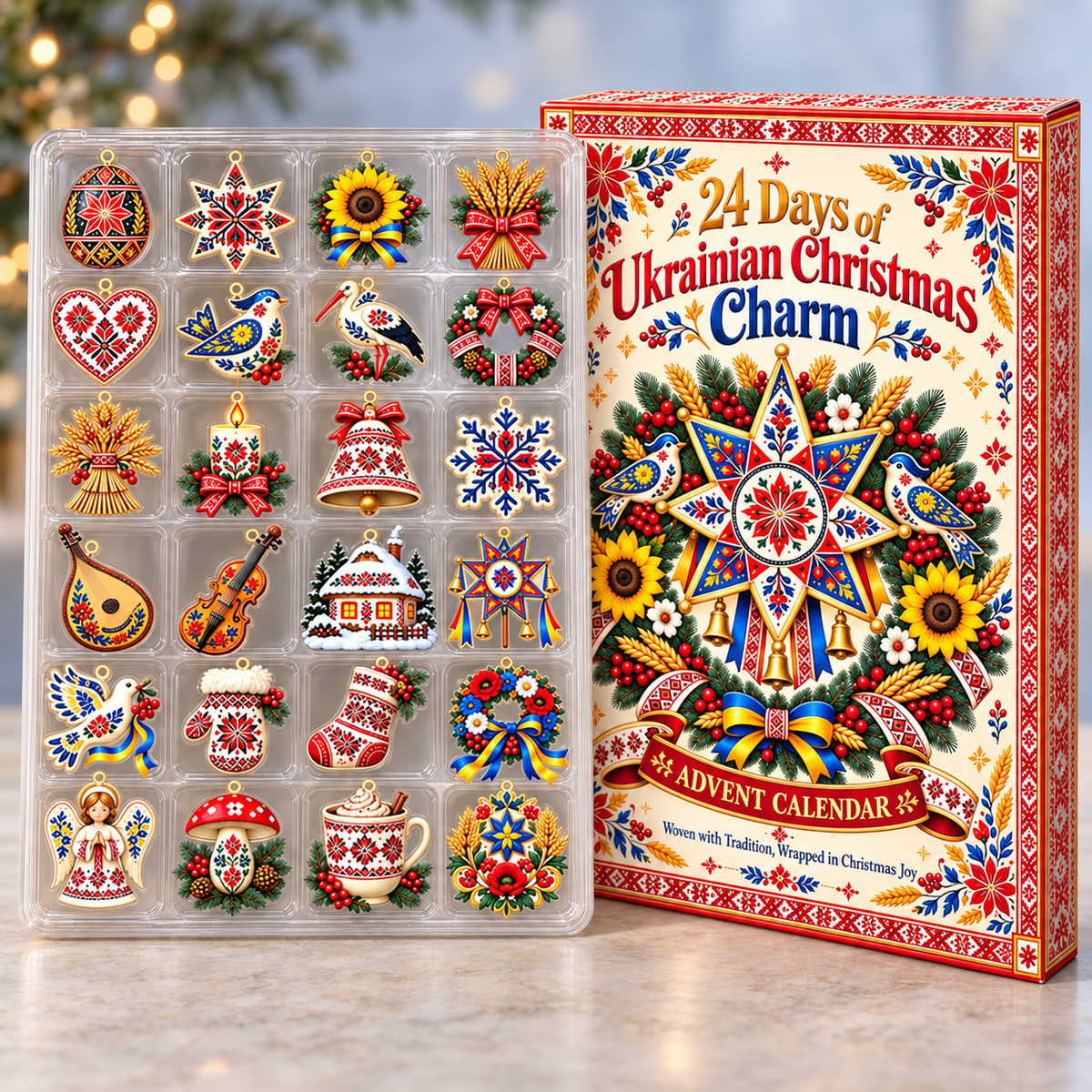 Ukrainian Christmas Advent Calendar, 24 Days of Ukrainian Charm, Folk Art Ornament Set, Traditional Ukraine Christmas Gift 88cebe24-e597-4227-9b1f-18781bdc2017-89b34cb5-c6a2-410d-b268-6109ff200f3e.png
