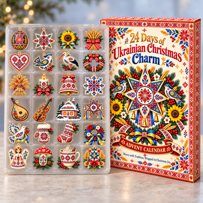 Ukrainian Christmas Advent Calendar, 24 Days of Ukrainian Charm, Folk Art Ornament Set, Traditional Ukraine Christmas Gift 88cebe24-e597-4227-9b1f-18781bdc2017-89b34cb5-c6a2-410d-b268-6109ff200f3e.png
