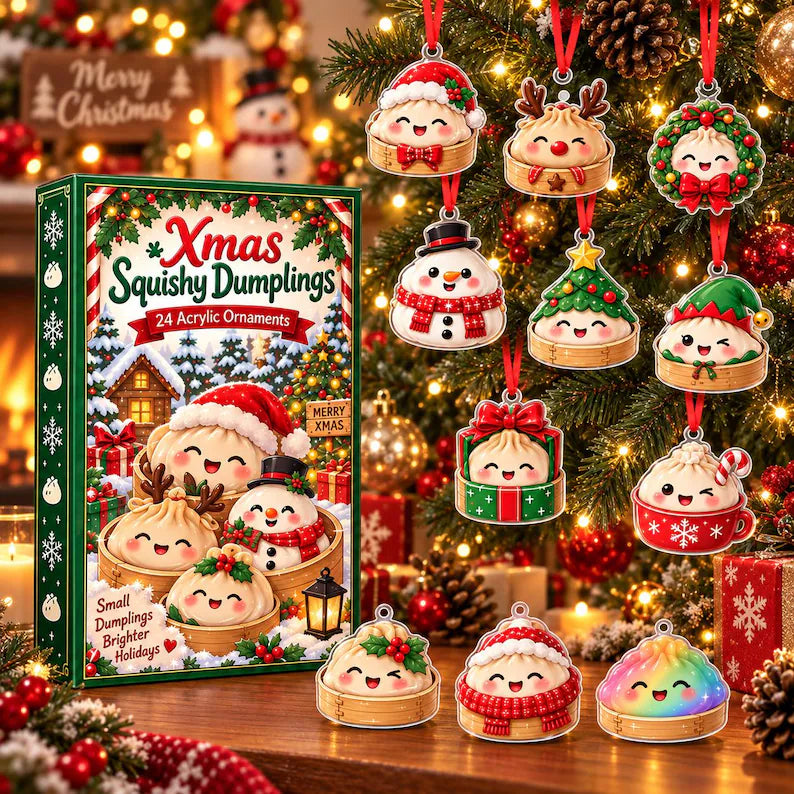 Dumpling Christmas Advent Calendar, 24 Day Acrylic Ornament Countdown, Cute Dumpling Christmas Decor, Christmas Countdown Box 88f0183e-1d72-4428-a729-d4567a59f69c-hklj-2-.webp