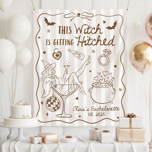 This Witch Is Getting Hitched Banner, Custom Halloween Bachelorette Party Backdrop, Witch Theme Bach Party Decoration 88f9e1ba-985a-4ef7-a0be-8caa7d8fb0f7-5.jpg