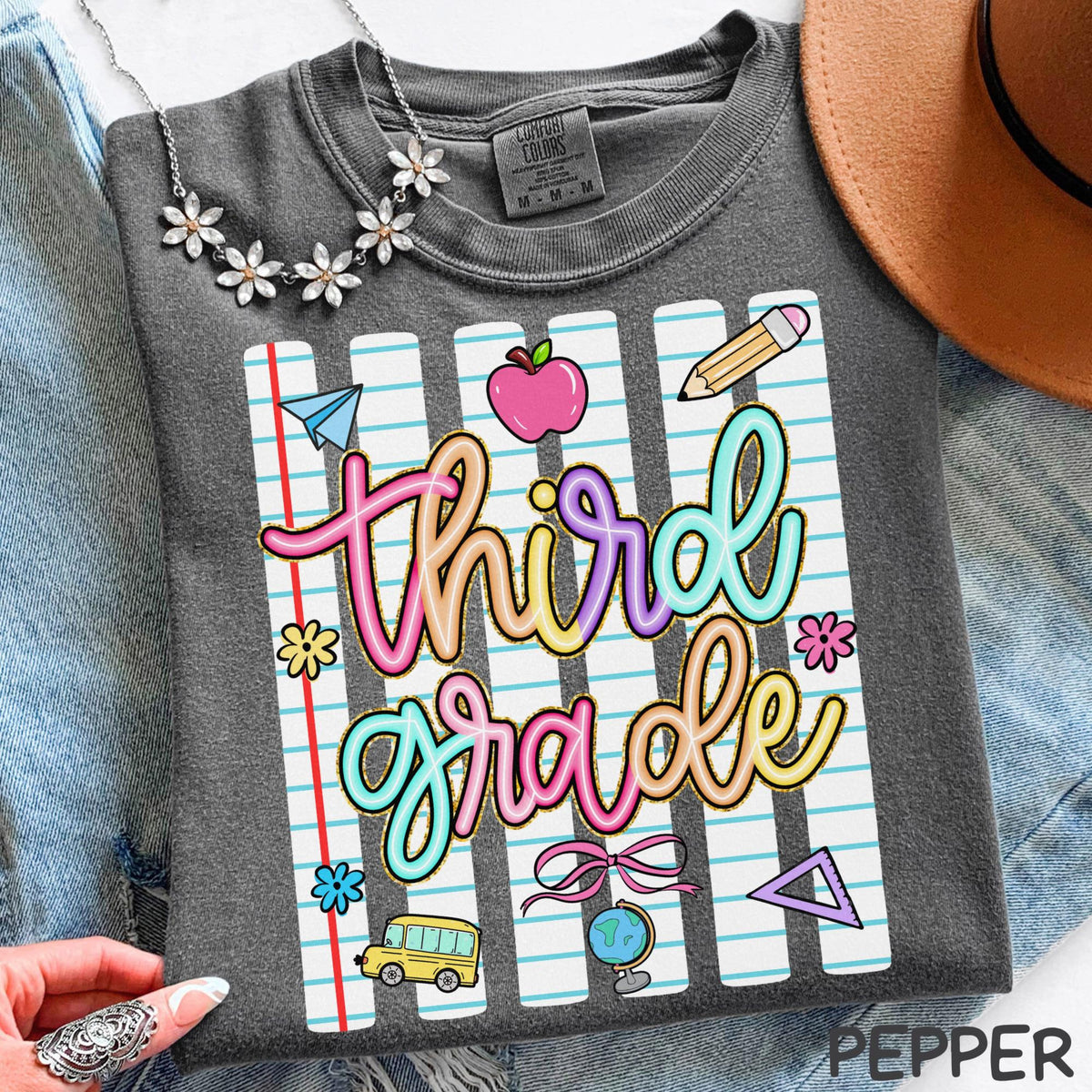 Striped Neon Third Grade Teacher Shirt, Back To School Gift, 3rd Grade Tshirt, Elementary School Tee, Teacher Appreciation Gift 88fbe862-5b8a-4acb-959c-3dc42a9ceaaa-8.jpg