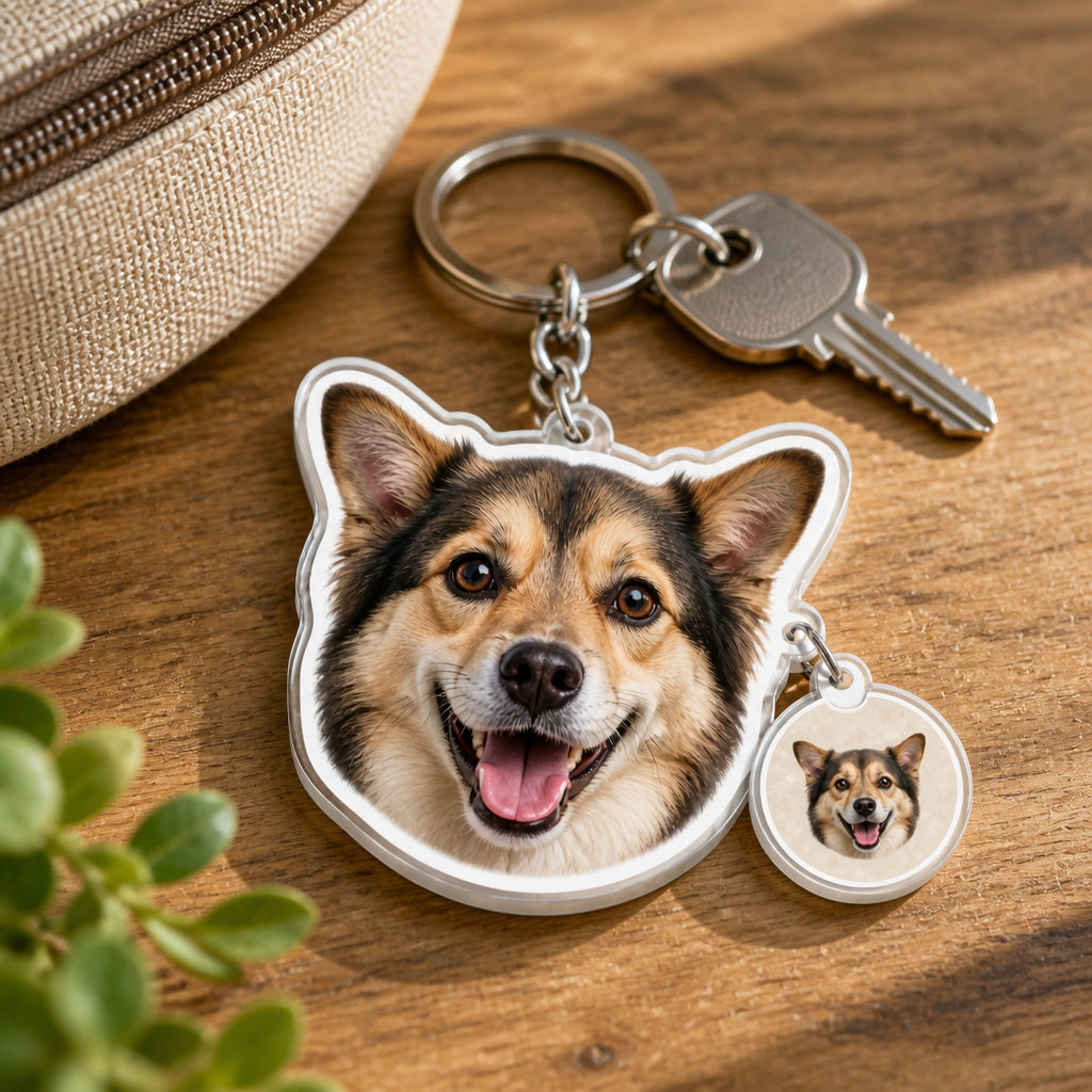 Custom Face Keychain with Mini Charm - Personalized Custom Shape Keychain With Charm (1 Layered) 89009ffb-0e54-4c38-82b1-6b3290e355cb.jpg