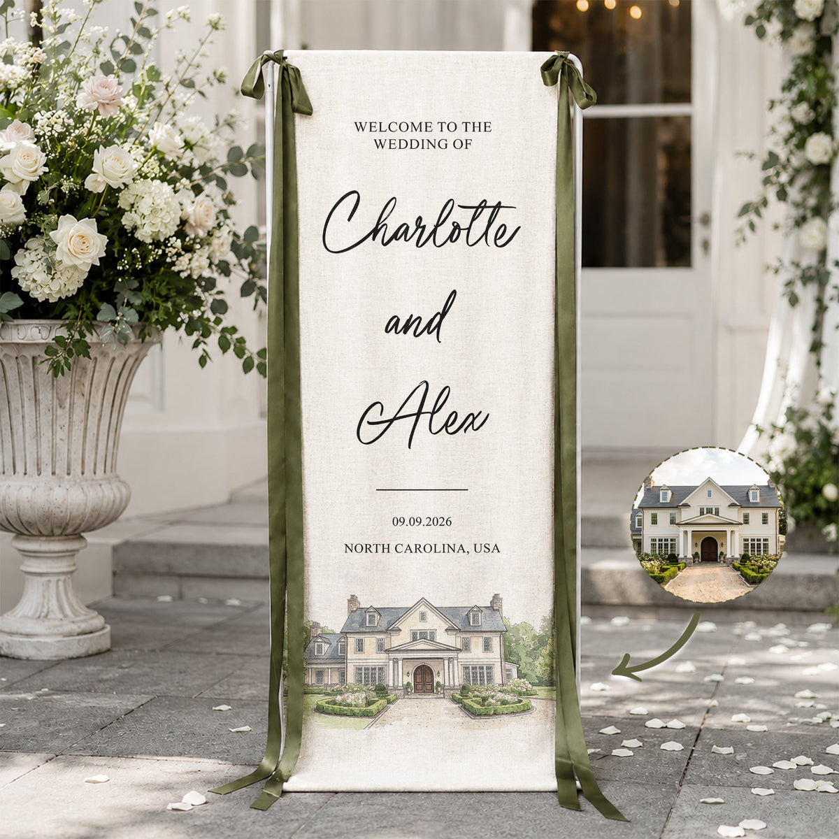 Custom Photo Wedding Venue Watercolor Style - Personalized Welcome Sign - Wedding Decoration 891c9394-f587-4a18-9fa9-724be1d03a68-1.jpg