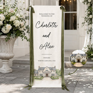 Custom Photo Wedding Venue Watercolor Style - Personalized Welcome Sign - Wedding Decoration 891c9394-f587-4a18-9fa9-724be1d03a68-1.jpg