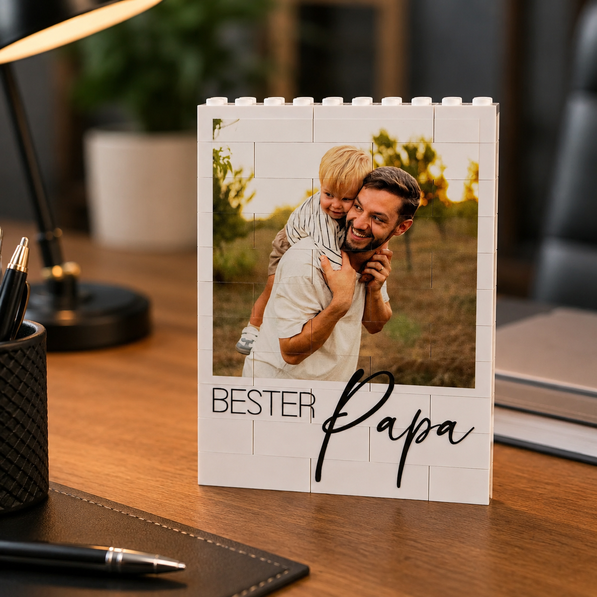 Personalized father photo block, father's day custom photo block puzzle, photo gift, photography, personal dedication, unique gift, building blocks