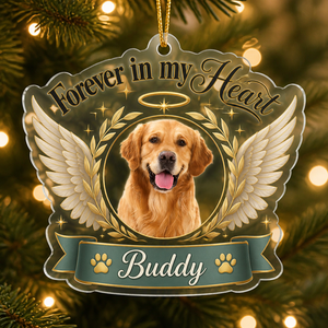 Forever in My Heart Pet Photo Memorial Acrylic Ornament (Custom Photo + Name) - Personalized Transparent Acrylic Ornament 892b52ad-4521-40ed-9011-2016a5be4112.png