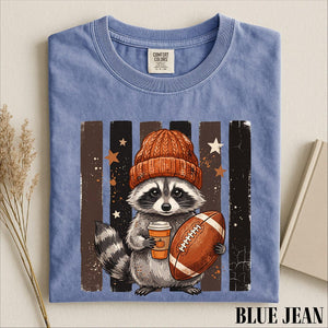 Raccoon Football Shirt, Cute Game Day Graphic Tee, Fall Sports Animal Shirt, Football Season Comfort Colors T-Shirt Gift 892dbab2-1273-411c-a0b9-2ddb0df4776e-4.jpg