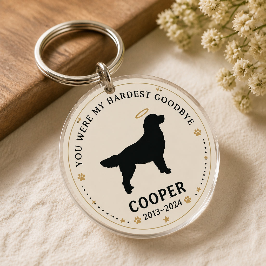 Pet Memorial Acrylic Keychain – You Were My Hardest Goodbye (Name + Years) - Personalized Acrylic Keychain 897c91bc-c213-4feb-af90-85b964824d5e.jpg