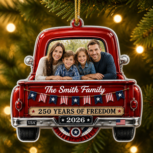 Patriotic Family Photo Ornament – 250 Years of Freedom (2026) - Personalized Shape Ornament 899d87a6-b319-473e-9a24-96e5eb0cb4aa.png