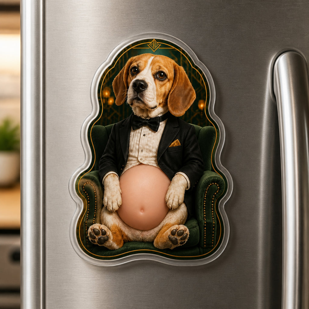 Custom Pet Speakeasy Portrait Fridge Magnet - Personalized Acrylic Refrigerator Magnet - Soft Rubber Belly 89ad186d-4c01-4e0a-b03f-9b615963f49e.jpg