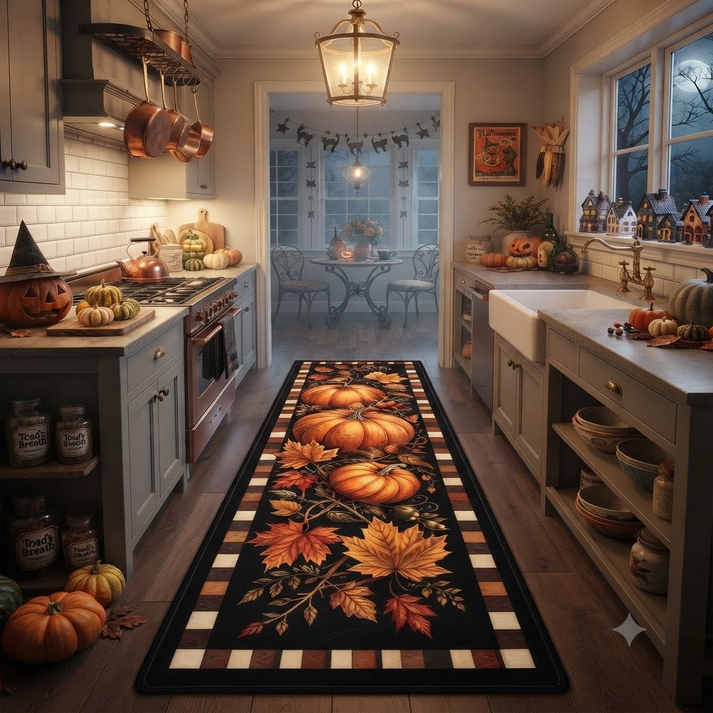 1pc Black Pumpkin Runner Rug, Hallway Carpet, Area Rug, Home Decor, Living Room Carpet, Room Decoration, Washable Rug, Halloween Gift 89b812c4-2162-4a86-9cf4-979daa5d71a3-23d9f296-9c2b-4913-a78f-271a85c2b419.jfif