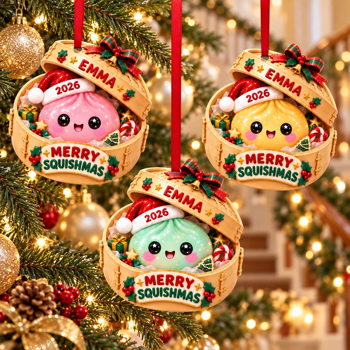 Custom Glitter Dumpling 3D Ornament, Squishy Ornament 2026, Custom Name Squishy Ornament,Christmas Ornaments for Kids, 2026 Xmas Keepsake 89d9d4de-337f-4f61-8c87-83feb37ed446-11e8e461-2a89-4ca5-ba7d-57138c922883.png