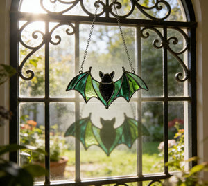 Stained Glass Green Bat Sun Catcher Glass Bat Window Decor Spooky Stained Ornament Halloween Bat Sun Catcher Home Decor Mother's Day Gift 89dcfc82-57db-44e1-abdb-6cb934fcd163--sds-3-.jpg
