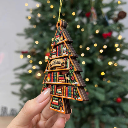 Custom Book Lover Christmas Tree Wood Ornament, Personalized Bookshelf Reader Decor 2026, Bookish Librarian Keepsake Gift 89de05db-686a-4bb3-8f1c-21de1911e49a-3.jpg