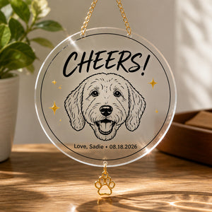 Custom Pet Line‑Art Cheers Ceramic Coaster - Personalized 1 Layered Suncatcher with Charm 89f9f652-a689-407a-9992-bb39be6fd221.jpg
