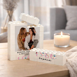 Personalized 1986 Birthday Photo Building Block, Making the World Better Since 1986 Gift, Best Friend Gift, 40th Birthday Keepsake for Her