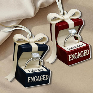 Personalized Engagement Gift, Custom Engaged Ornament, Future Mrs, Future Mr Ornament, Christmas Couples Gift, Anniversary Gift For Couples