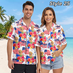 Custom Face Hawaiian Shirt: American Flag 250th Anniversary Shirt, Independence Day Gift