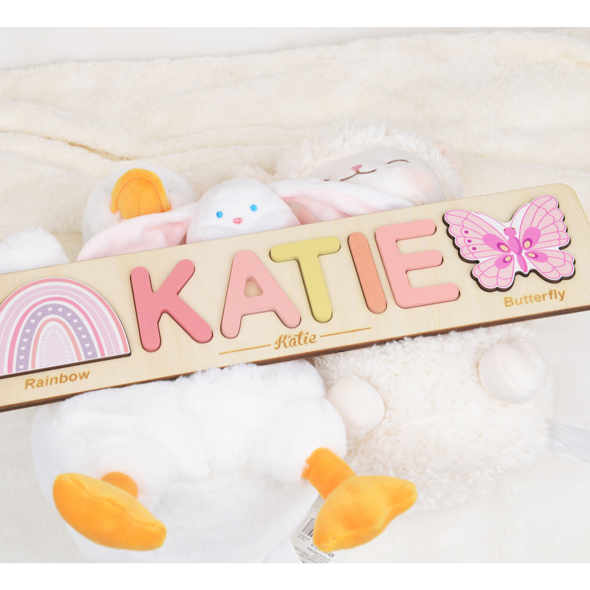 Personalized Name Puzzle, Easter Gifts for Kids, Wooden Toys, Baby Shower Gift, Custom Toddler Toys, First Birthday Gift
