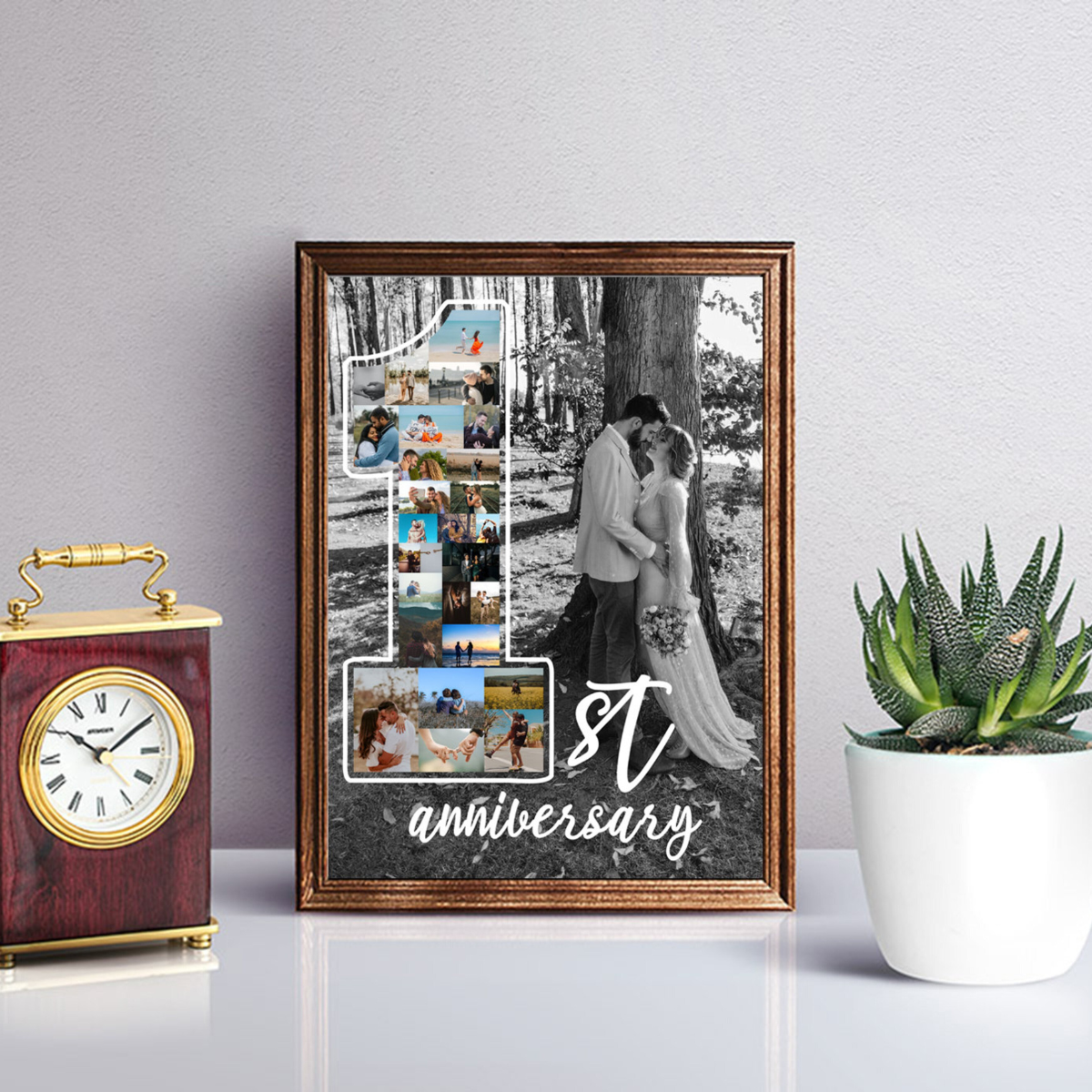 Our First Year Together Personalized Photo Collage, One Year Anniversary Gifts for Boyfriend, 1st Anniversary Gift for Husband, Gift for Him