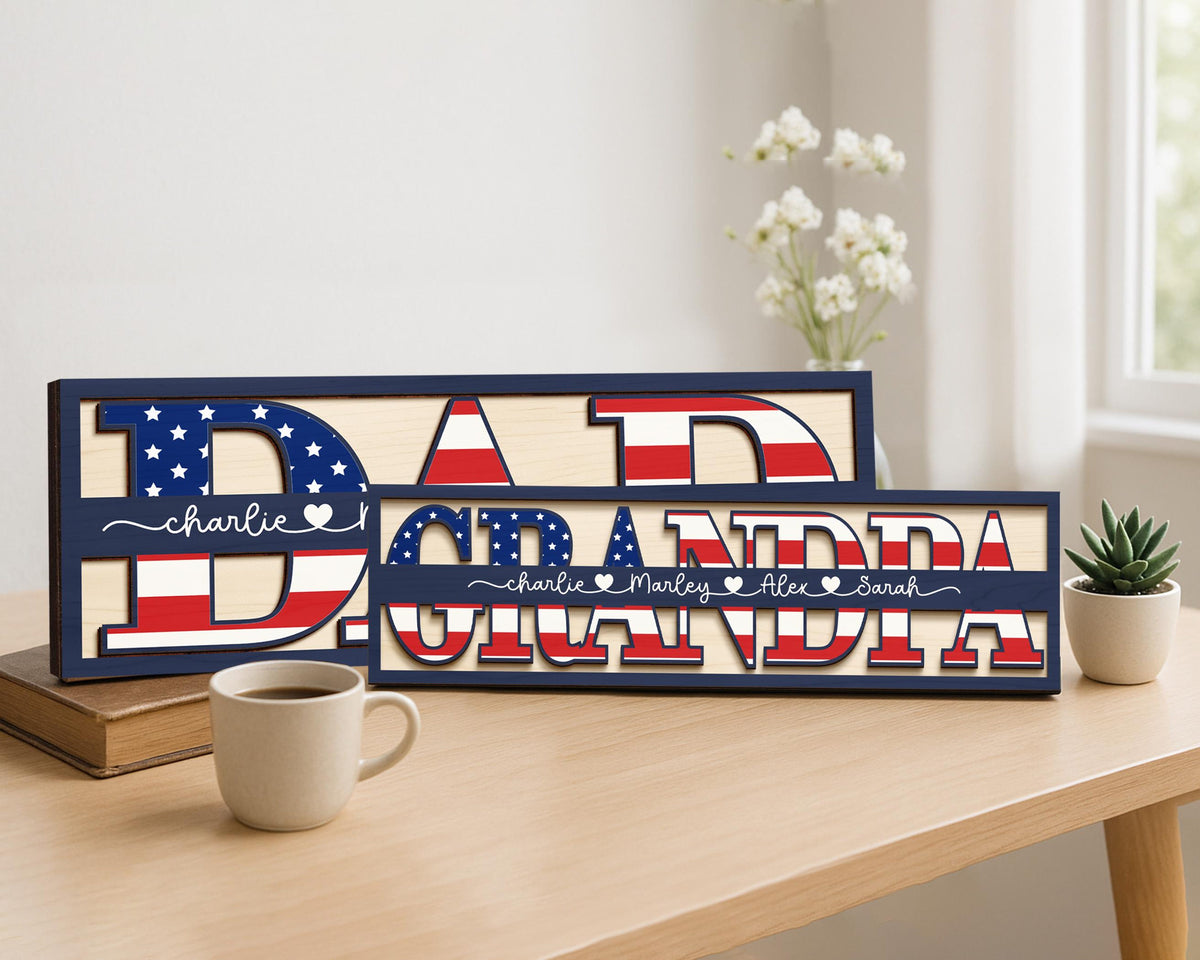 Personalized Dad Sign, Gifts for Dad, Father's Day Gift, Dad Gifts from Kids, Dad Birthday Gift, Dad Gifts from Daughter, Dad Wood Sign