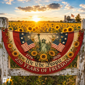 250th Anniversary Bunting Flag, 250th Anniversary Banner, We The People 1776 2026, Patriotic Porch Fence Semiquincentennial Decor