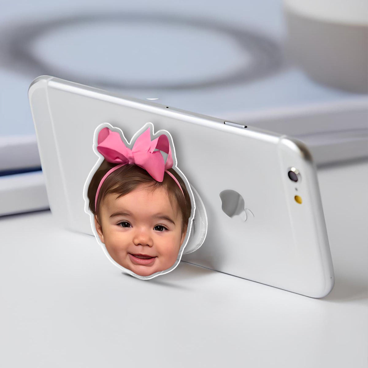 Personalized Baby Face Phone Grip Stand, Custom Funny Photo Phone Grip, Baby Photo Phone Grip Holder, Birthday Gifts, Phone Accessories
