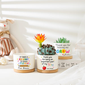 Custom Teacher Plant Pot, Teacher Appreciation Gifts, Thank You Gift For Teacher, Succulent Planter, Teacher Gift, Back to School Gift