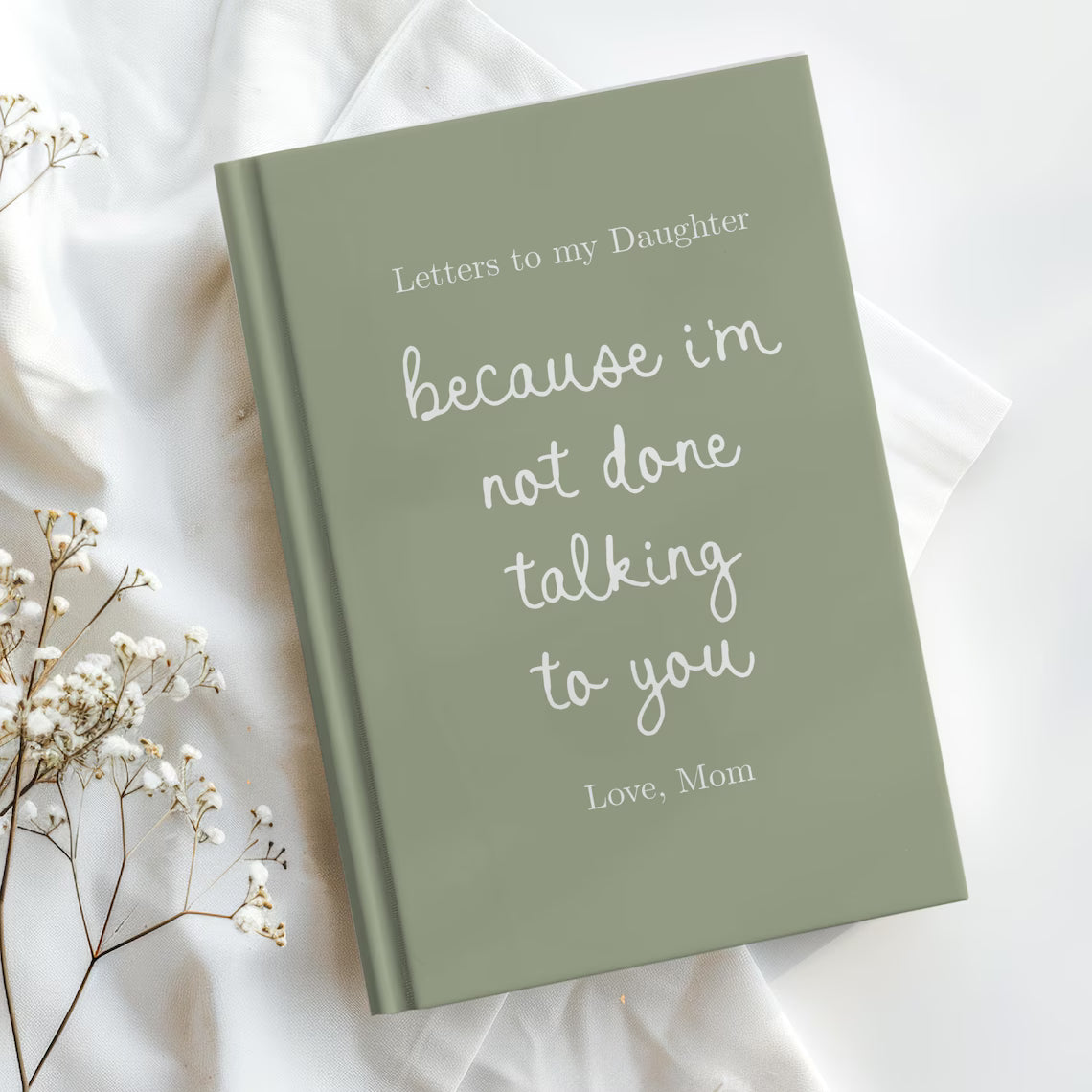 Letters to My Daughter Grief Journal, Personalized Loss of Daughter Gift, Custom Child Loss Memorial Notebook Keepsake In Loving Memory