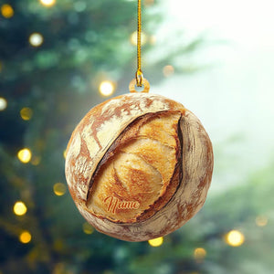 Personalized Sourdough Ornament, Sourdough Bread Christmas Ornament, Bakery Ornament Decor, Baking Ornament, Baker Ornament